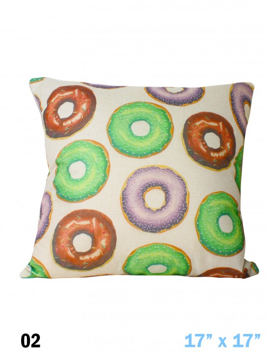 Donut Print Cushion & Filler
